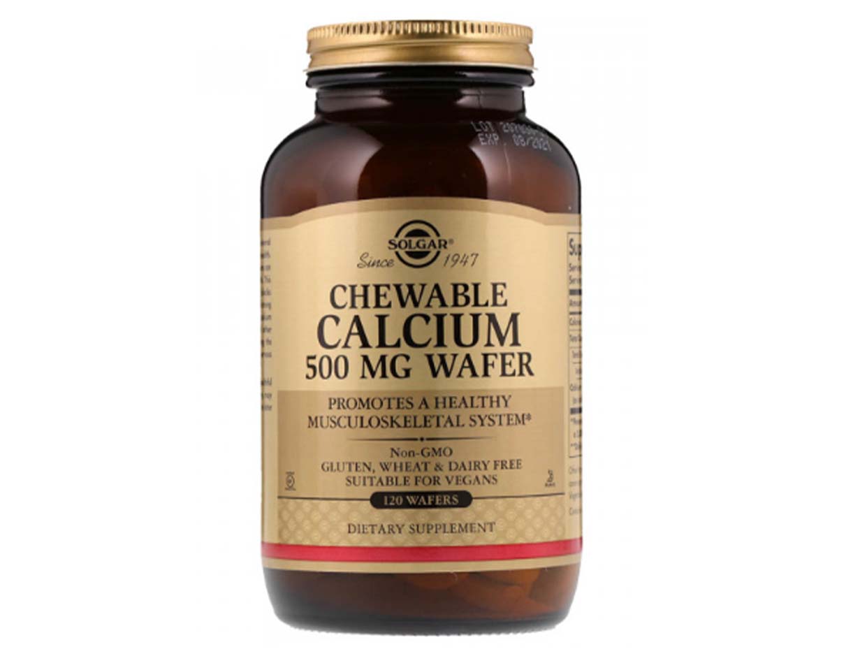 Chewable Calcium 500mg Wafers, Non GMO, Gluten Free