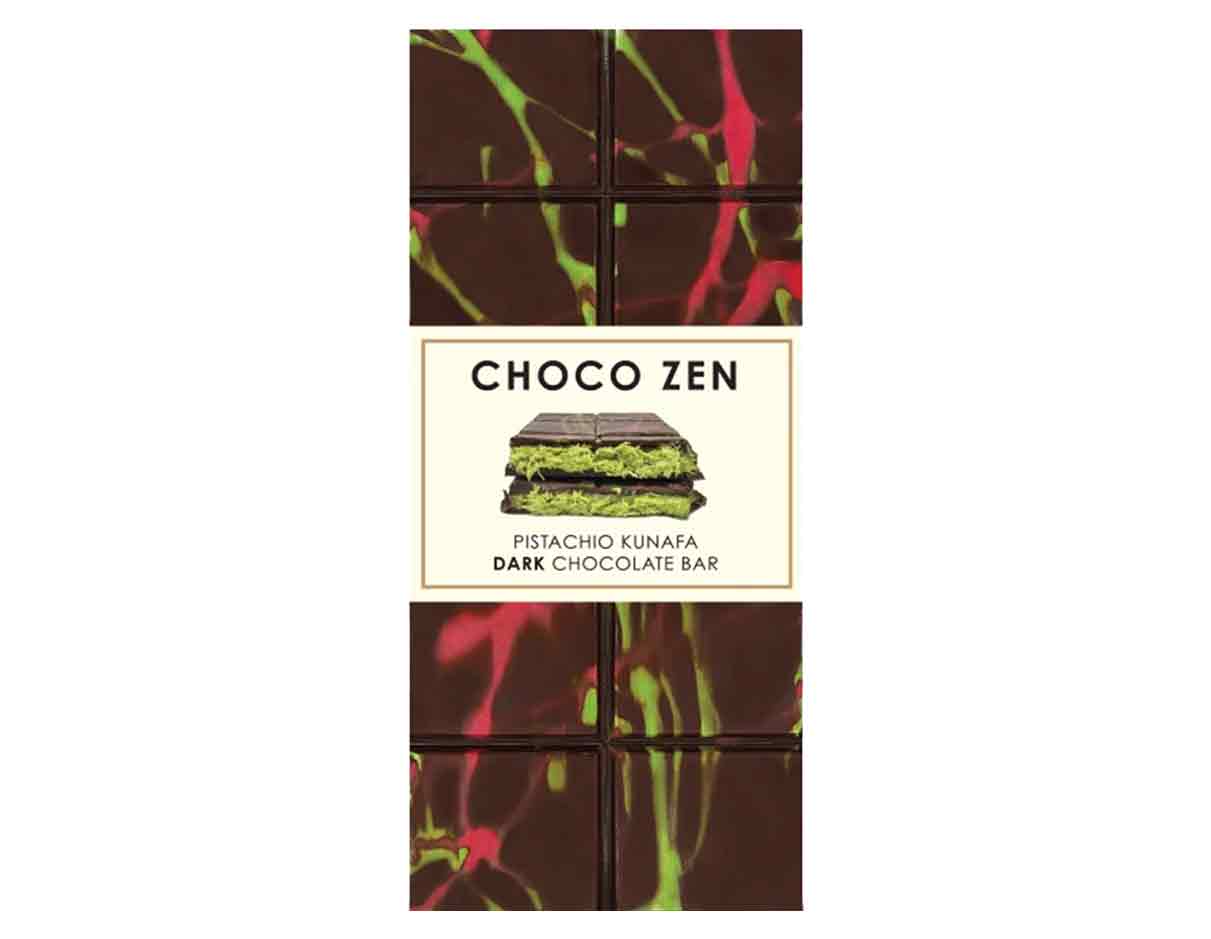 Choco Zen Pistachio Kunafa Dark Chocolate Bar 190g