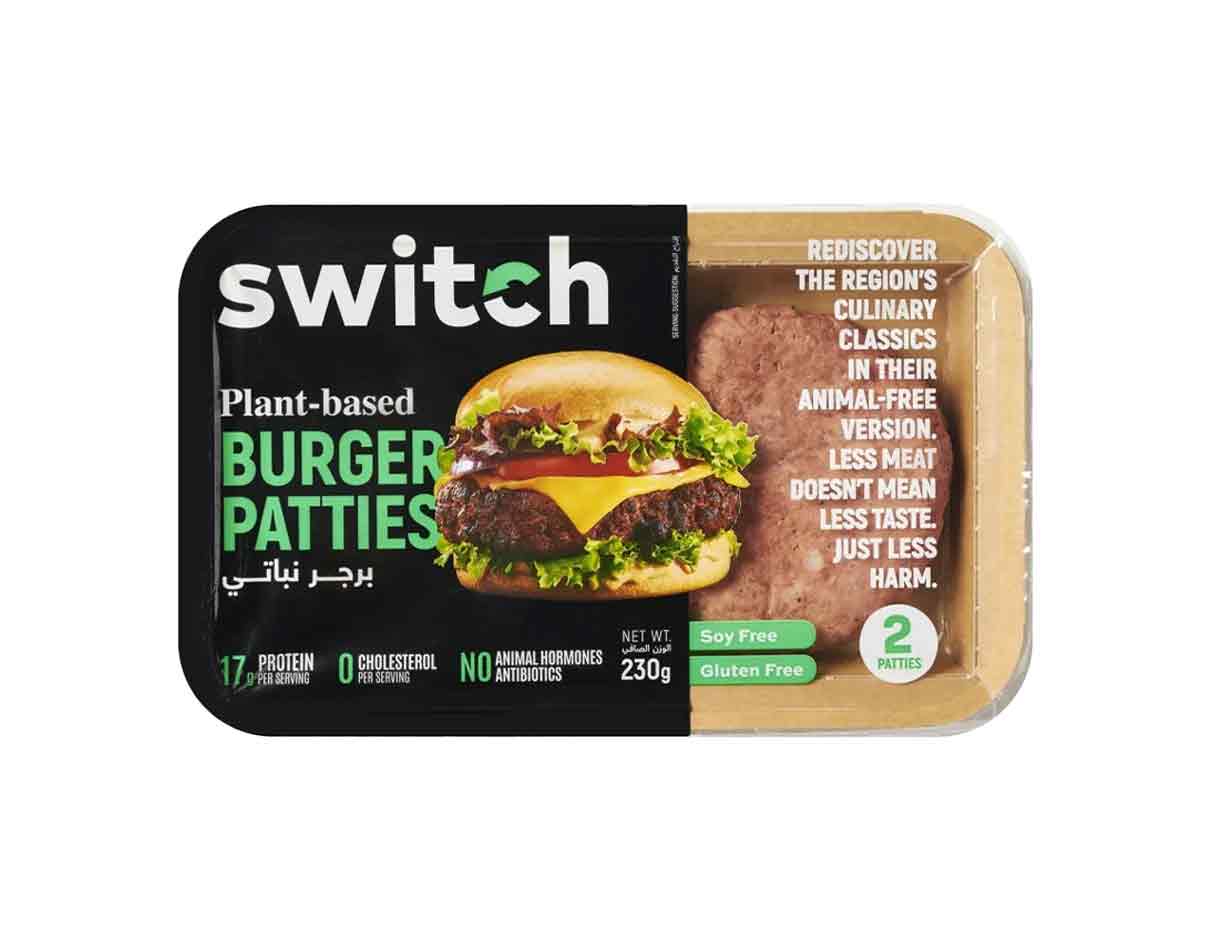 سويتش فطائر برجر النباتية 230 جرام ، غير معدلة وراثيًا ، خالية من الغلوتين