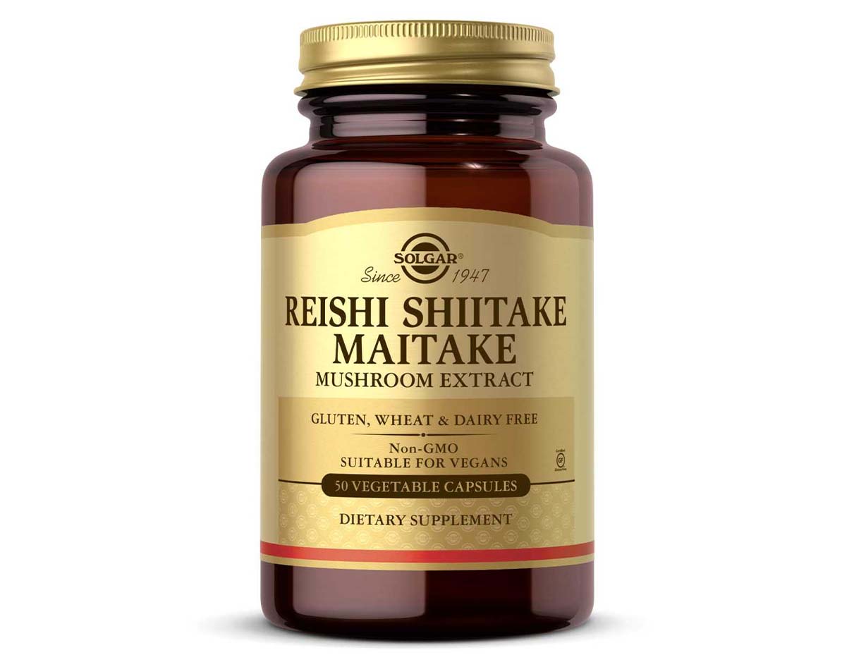 Reishi Shiitake Maitake Mushroom Caps, Non GMO, Gluten Free