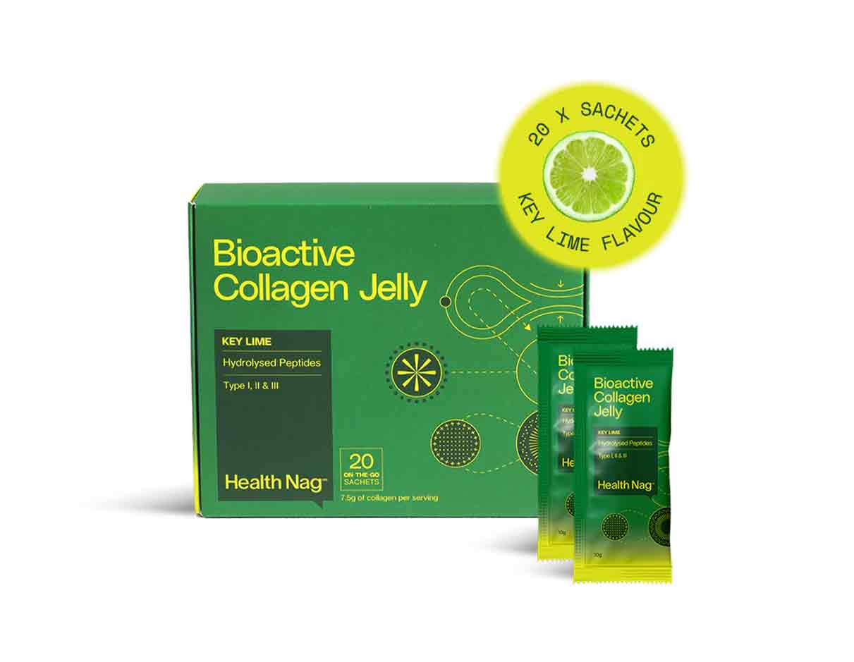 Bioactive Collagen Jelly Lime Sachets, Gluten Fee