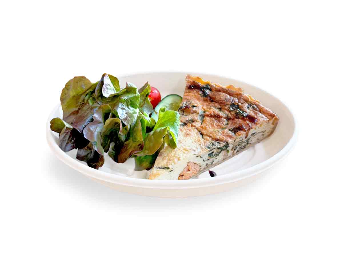 Organic Salmon & Spinach Quiche Slice 