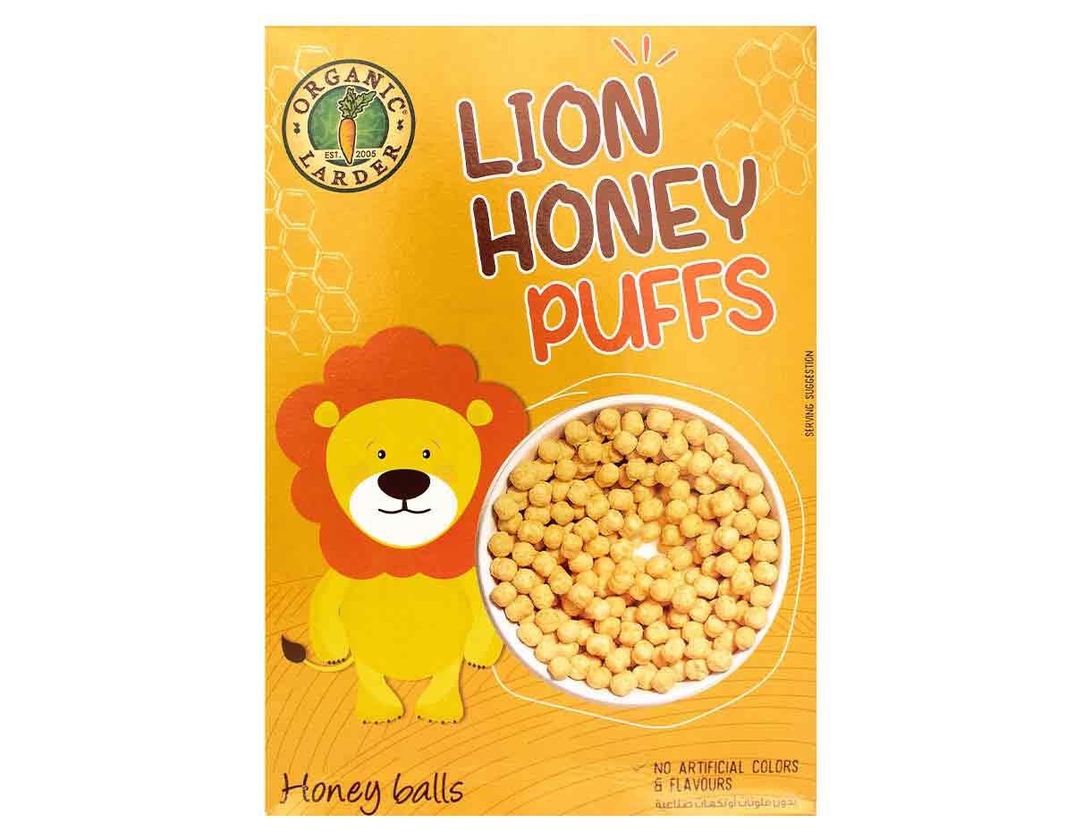 Organic Lion Honey Puffs Cereal 