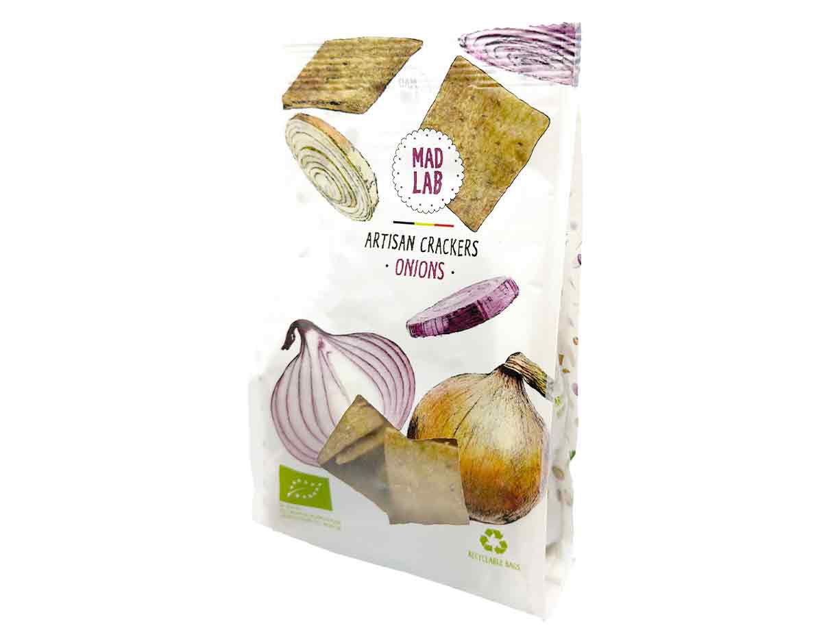 Mad Lab Organic Onion Crackers 110g