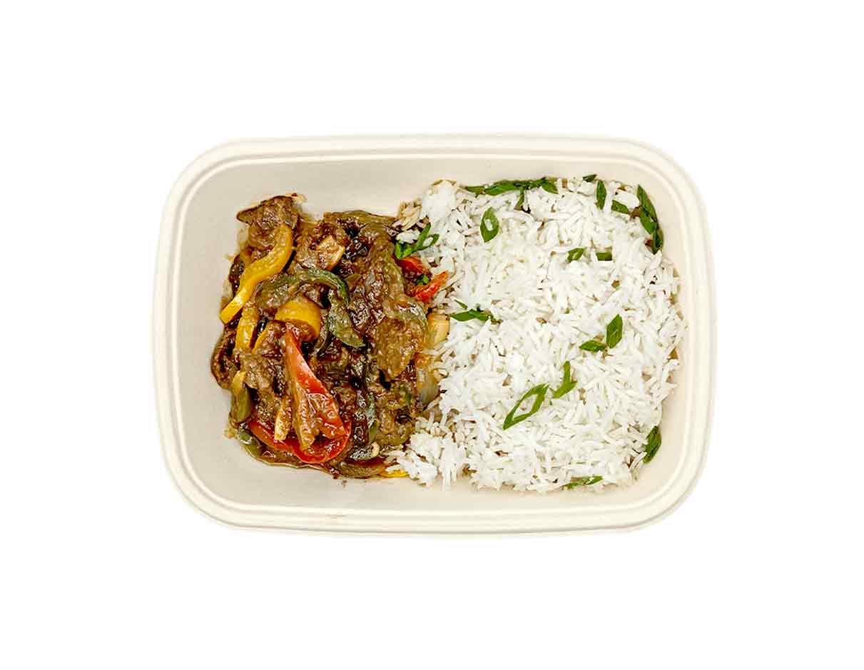 Organic Beef Stir Fry & Rice 