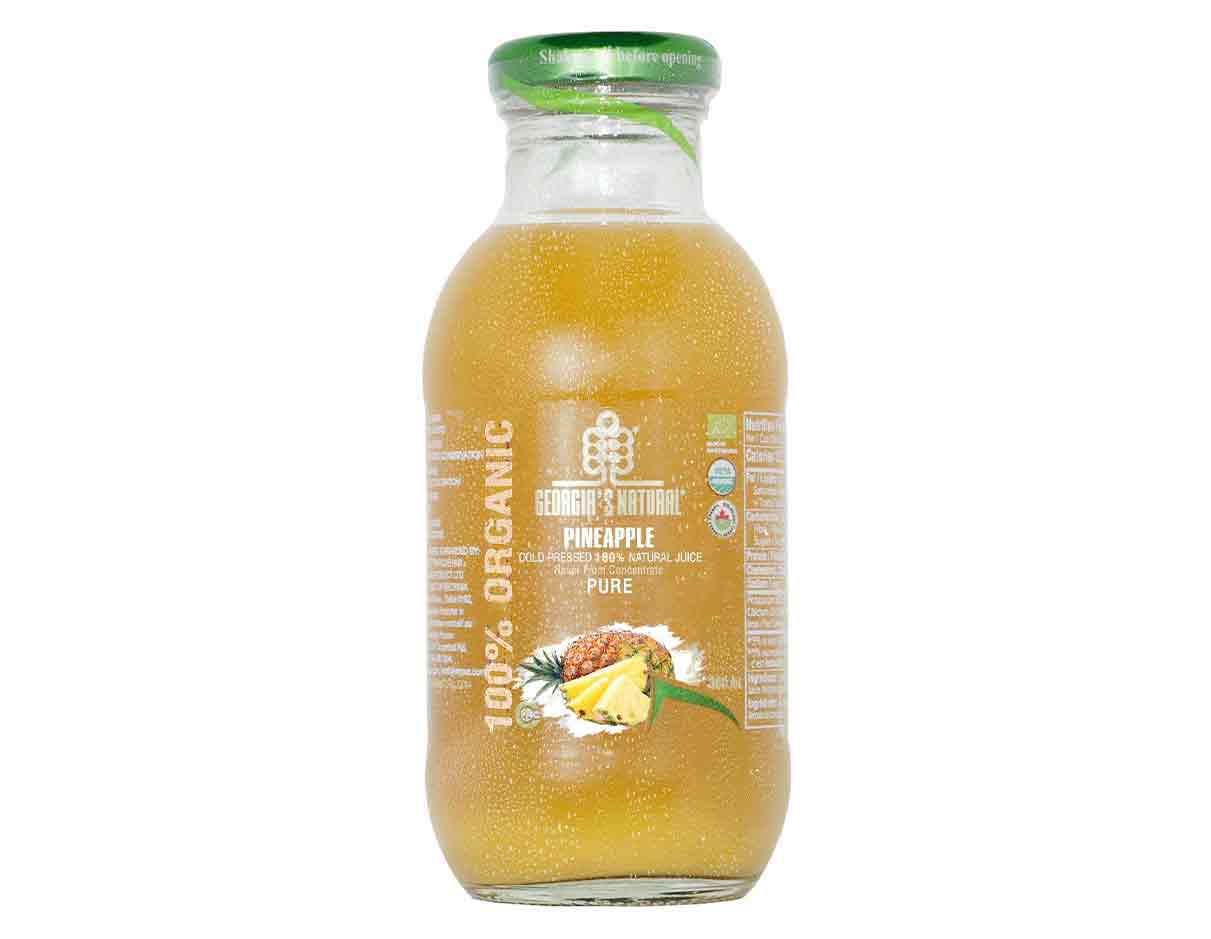 Georgia's Natural Organic Pure Pineapple Juice 300ml, Gluten Free, No Added Sugar