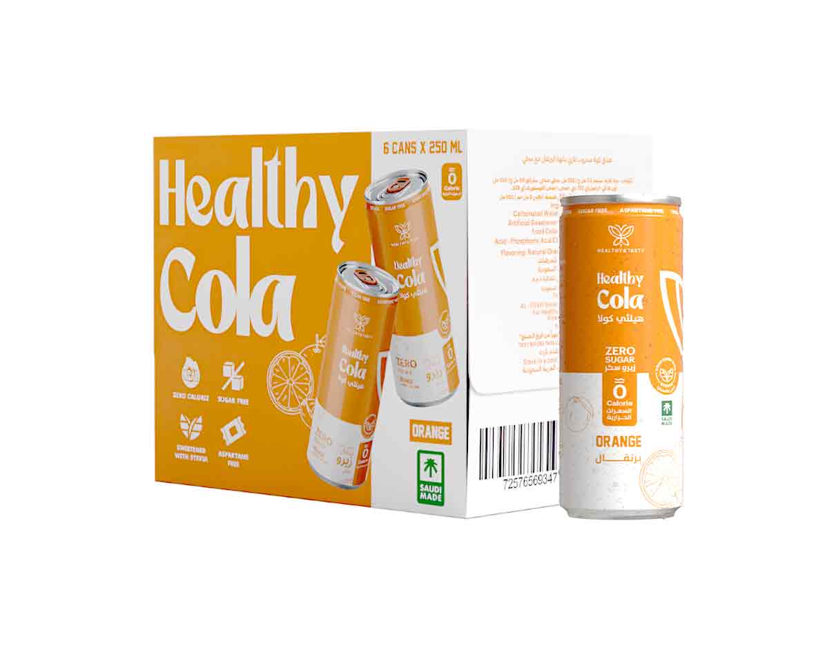Healthy Cola Orange Zero Sugar 6 x 250ml, Not-So-Organic