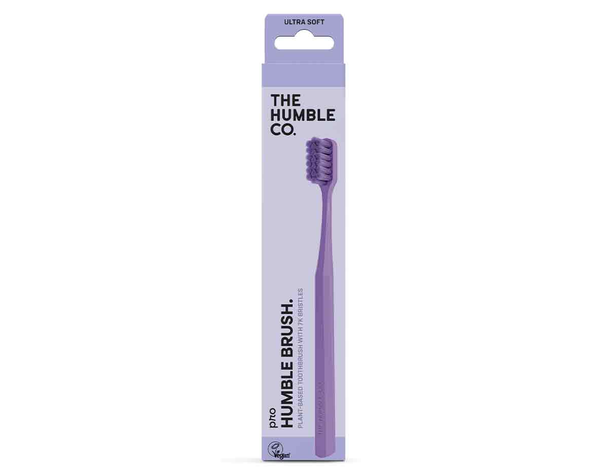 The Humble Co Adult Plant Based Ultra Soft Purple Toothbrush, Vegan