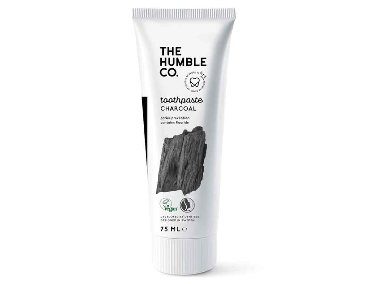 The Humble Co Charcoal Toothpaste 75ml, Vegan 