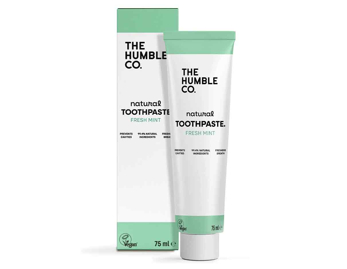 The Humble Co Natural Fresh Mint Toothpaste 75ml, Vegan