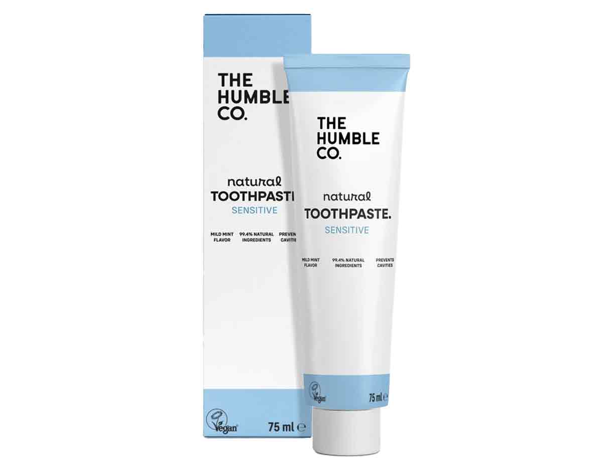 The Humble Co Natural Sensitive Toothpaste 75ml, Vegan 