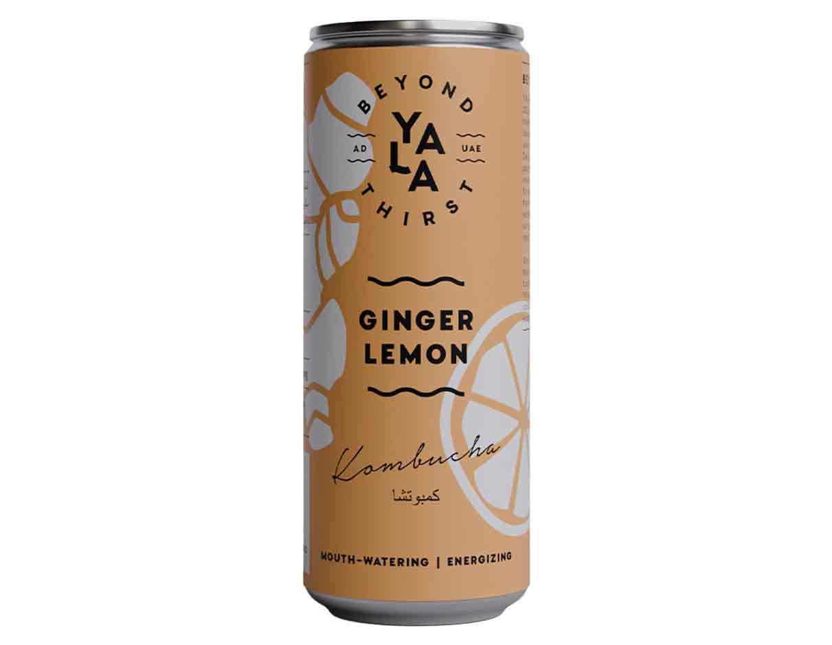 Ginger Lemon Canned Kombucha