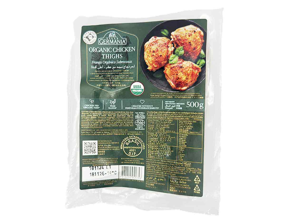 Villa Germania Organic Frozen Chicken Thighs 500g