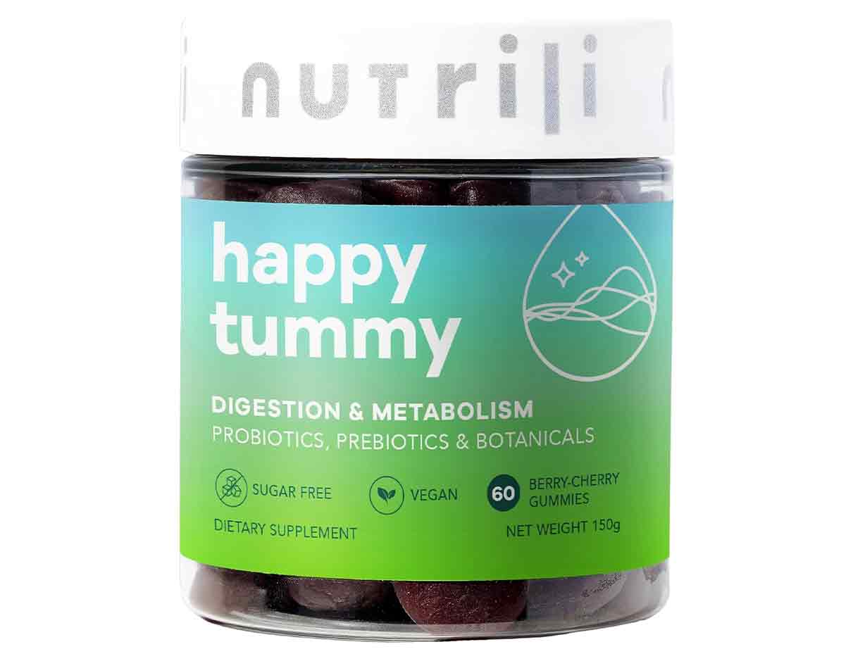 Nutrili Happy Tummy Gummies 150g, Vegan, Sugar Free
