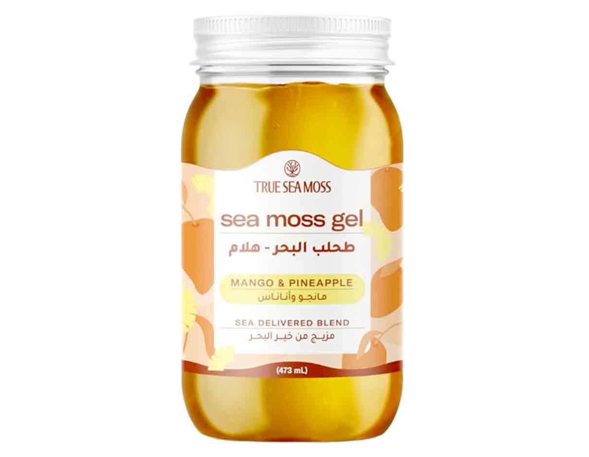 True Sea Moss Gel Mango & Pineapple 473ml, Non GMO, Gluten Free, Vegan