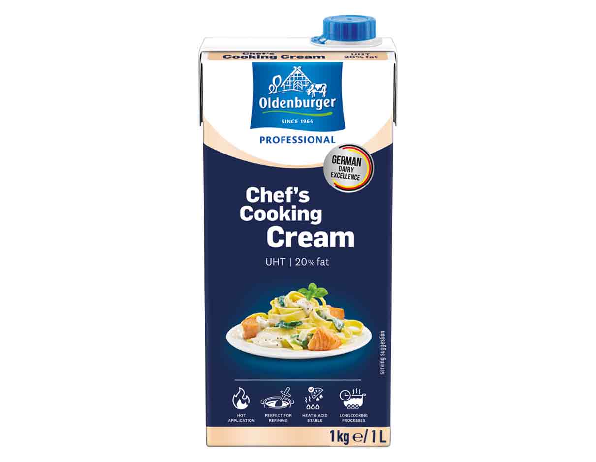 Oldenburger Chef's Cooking Cream 20% Fat 1L, Not-So-Organic