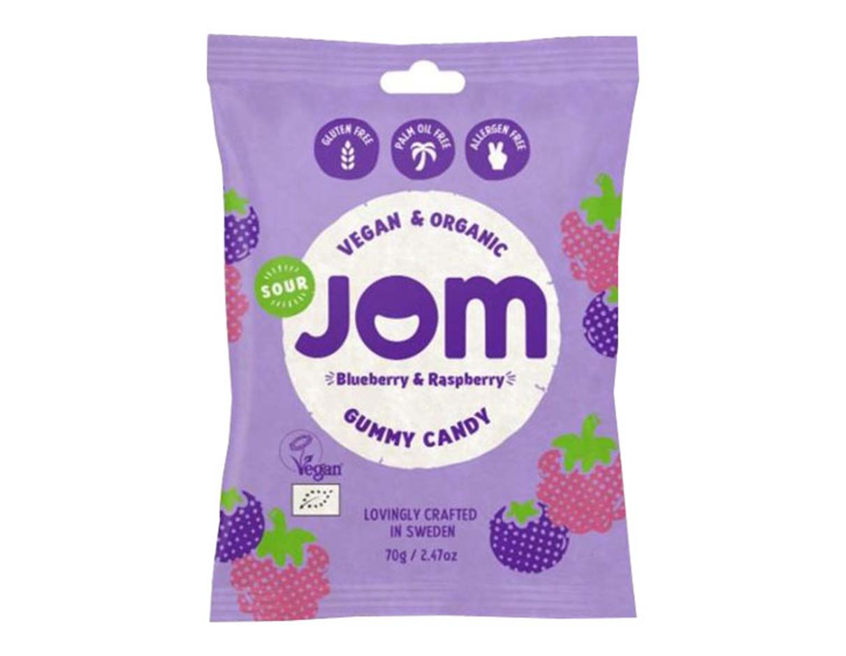 Organic Sour Blueberry & Raspberry Gourmet Gummies, Gluten Free