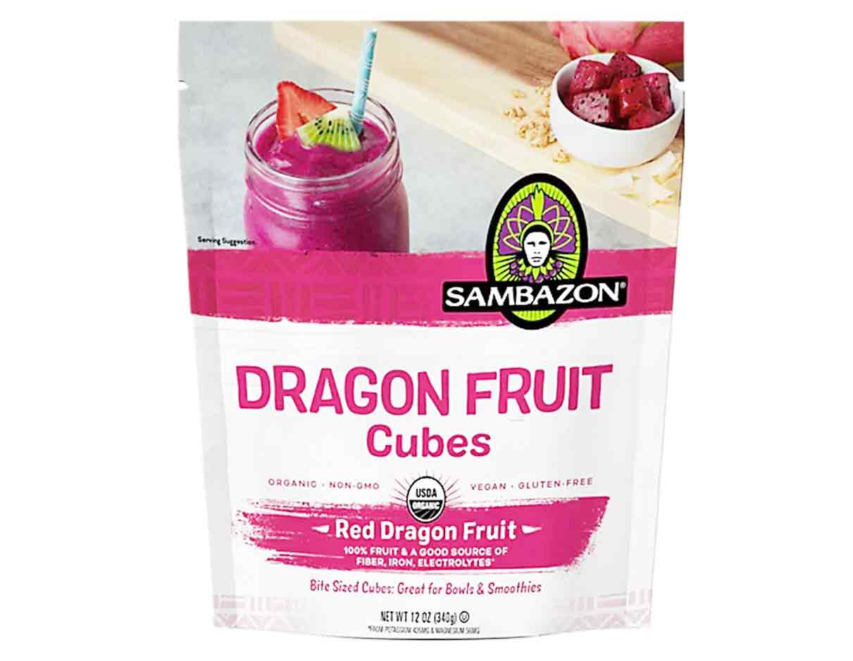 Sambazon Organic Dragon Fruit Cubes 340g, Gluten Free, Vegan 