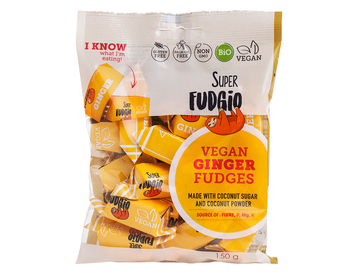 Organic Vegan Ginger Fudges, Gluten Free 