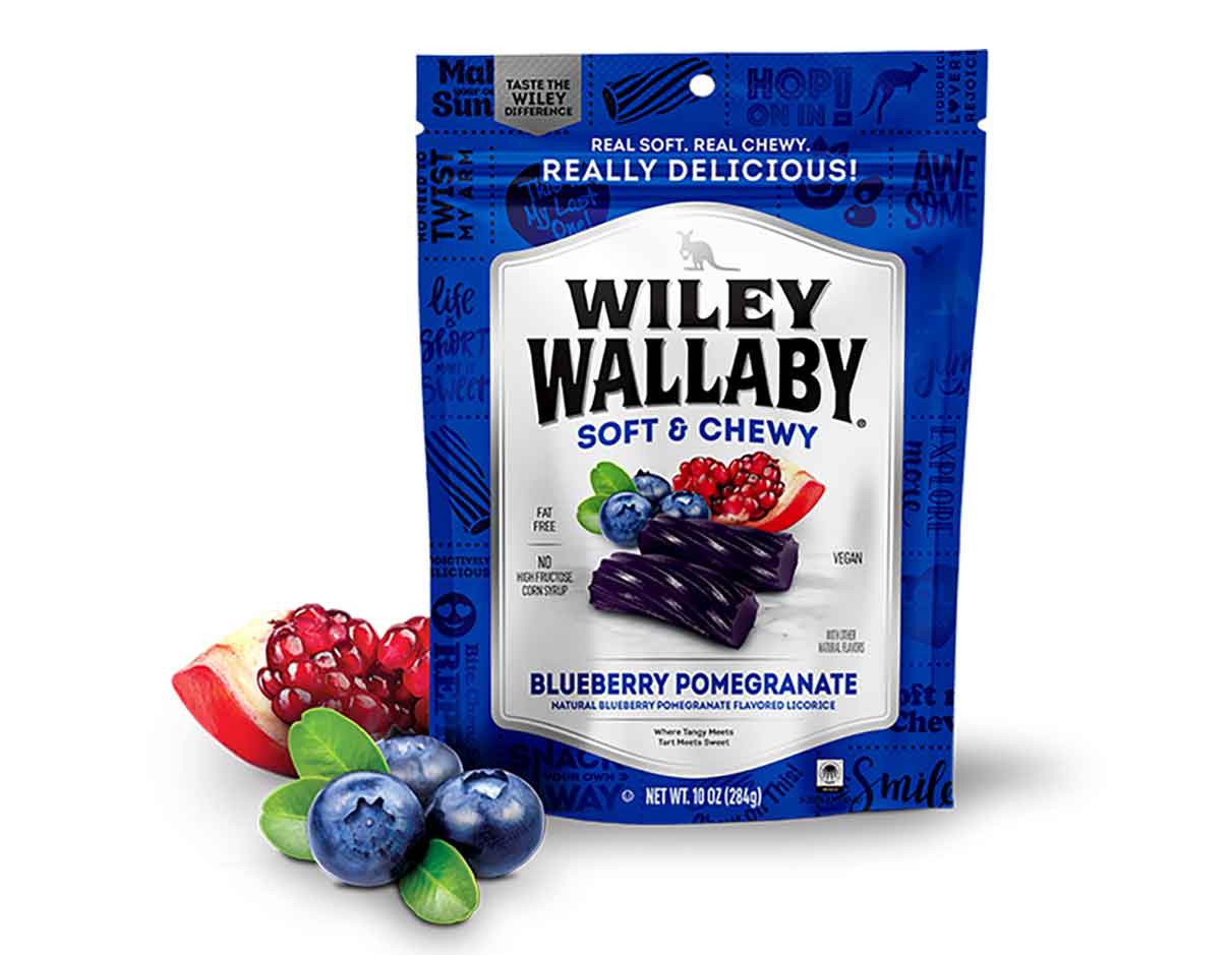 Soft & Chewy Natural Blueberry & Pomegranate Flavored Licorice