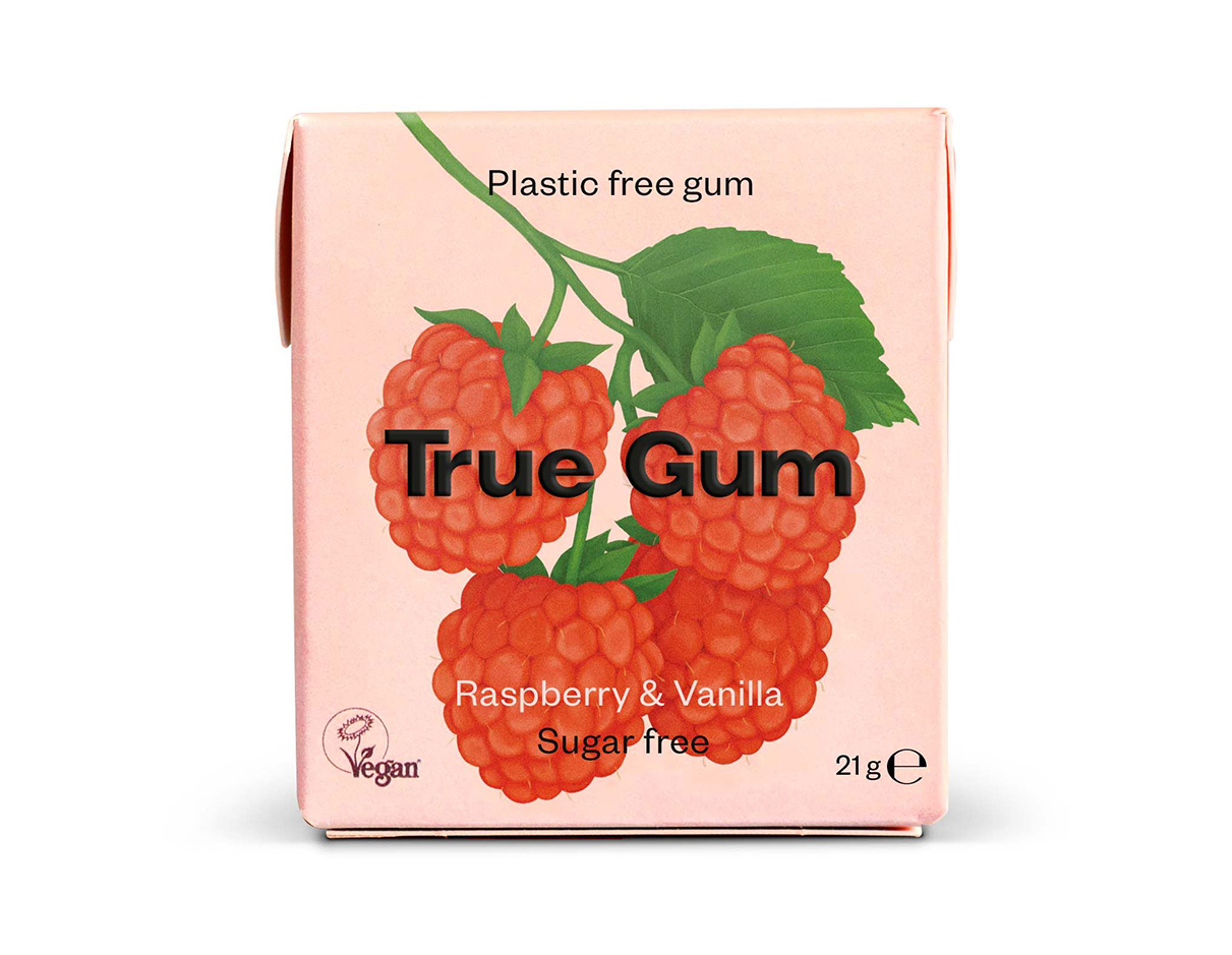 Raspberry & Vanilla Flavor Chewing Gum