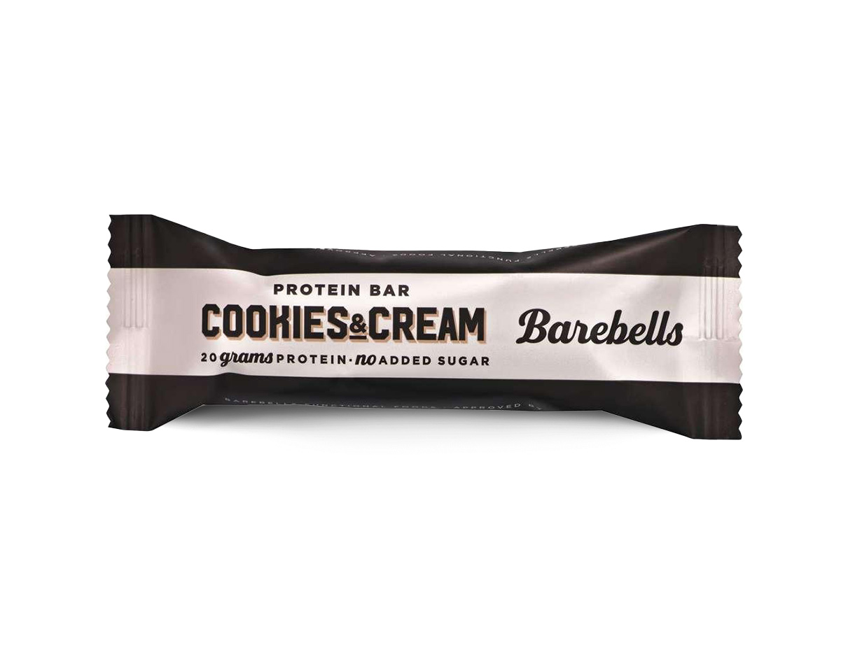 Barebells Cookies & Cream Protein Bar 55g, No Added Sugar, Not-So-Organic 