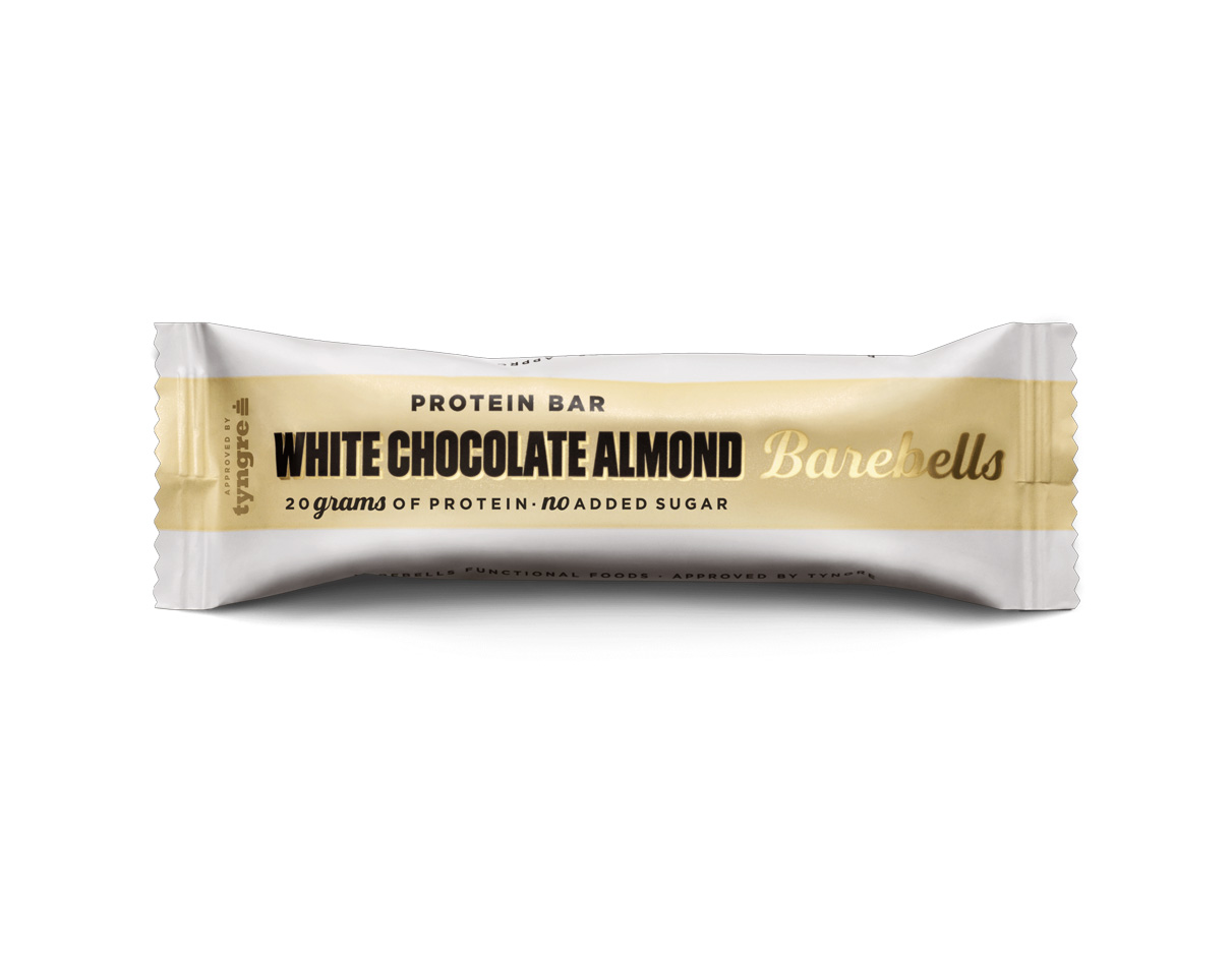 Barebells Almond White Chocolate Protein Bar 55g, No Added Sugar, Not-So-Organic