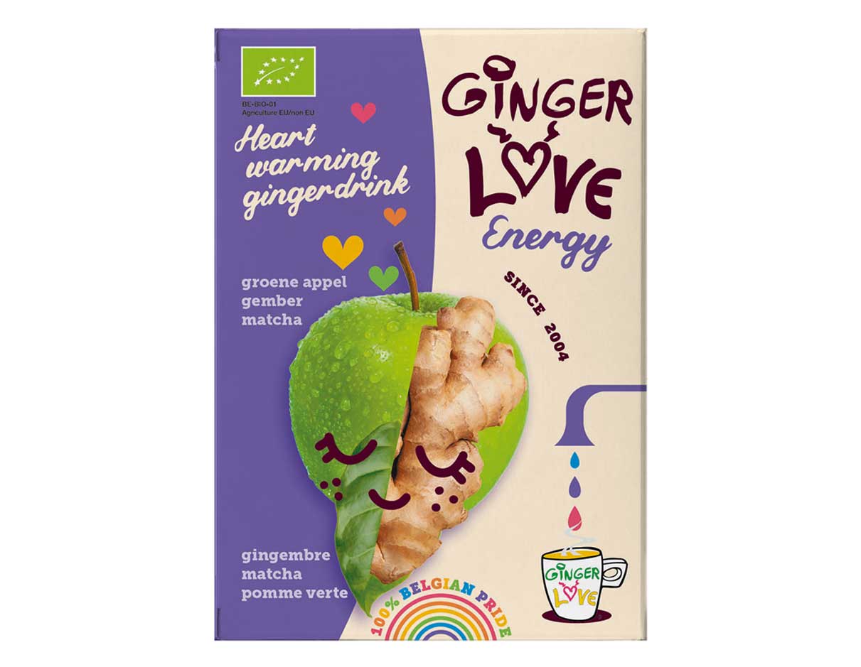 Gingerlove Organic Ginger Matcha Apple Powder Drink 42g