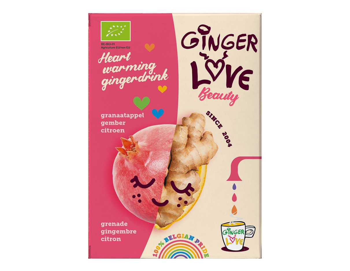 Gingerlove Organic Ginger Pomegranate Powder Drink 42g