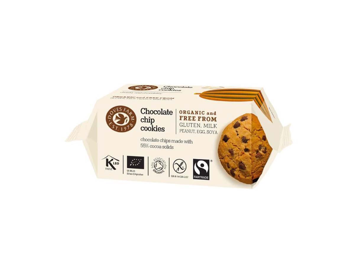 دوفز فارم - كوكيز عضوية برقائق الشوكولاتة خالية من الجلوتين 180 جرام نباتي 