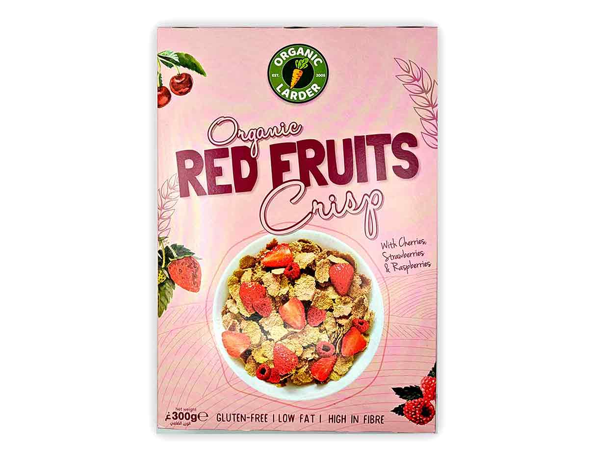 Organic Larder Red Fruits Cereal Crisp 300g, Gluten Free