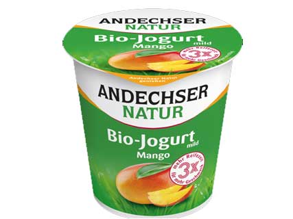 Andechser Organic Mild Yogurt Mango 3.7% (150g)
