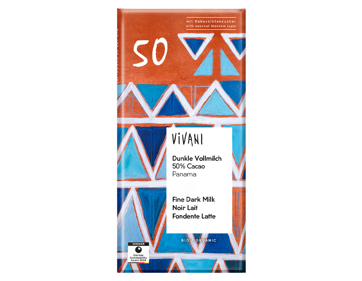 Organic 50% Cacao Fine Dark Milk Chocolate 