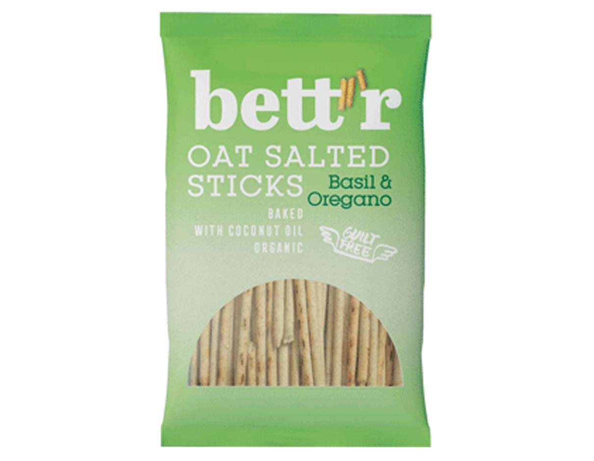 Bettr Organic Oat Salted Sticks Basil & Oregano 50g