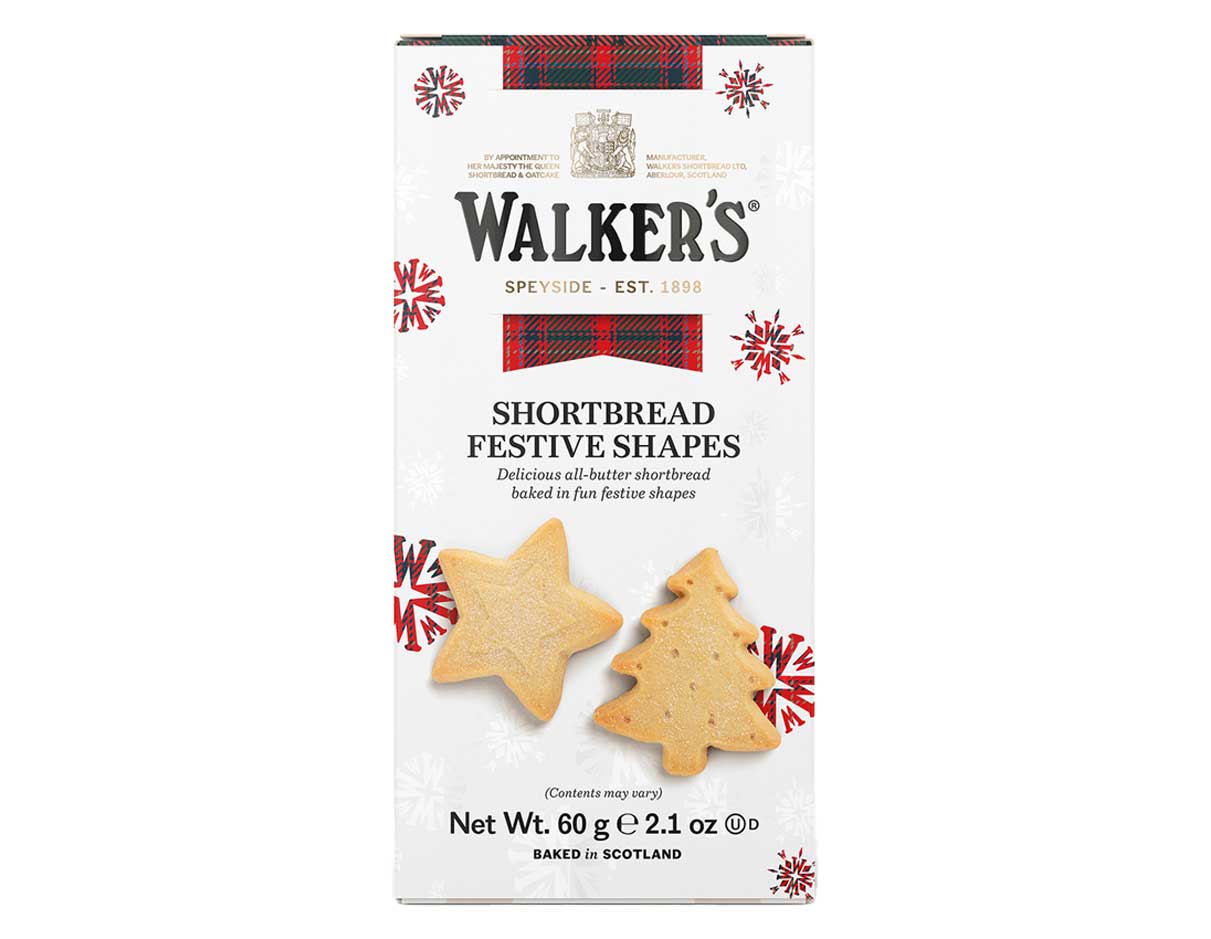 Walker's Assorted Shortbread Festive Shapes 60g