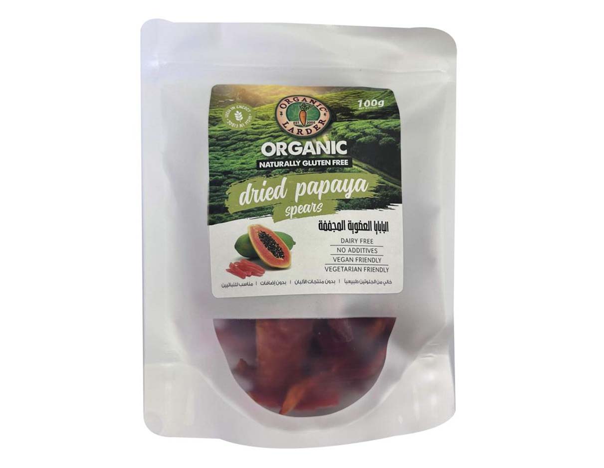 Organic Dried Papaya Spears 
