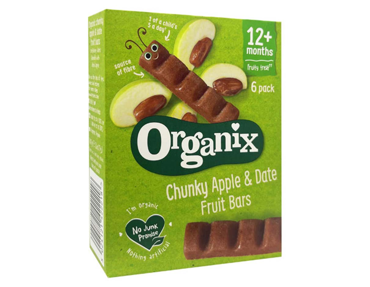 Organic Chunky Apple & Date Fruit Bars