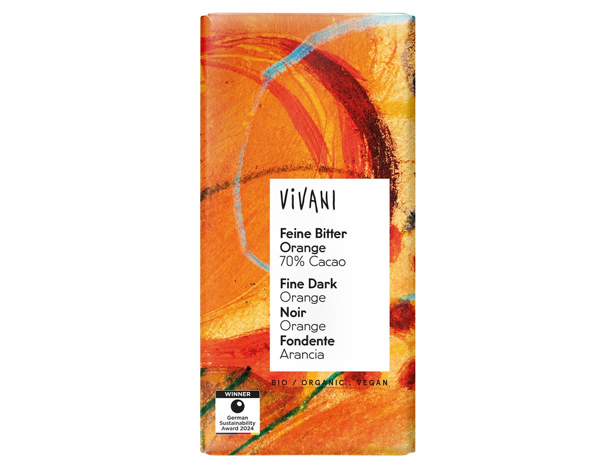 Organic 70% Cacao Fine Dark Orange Chocolate