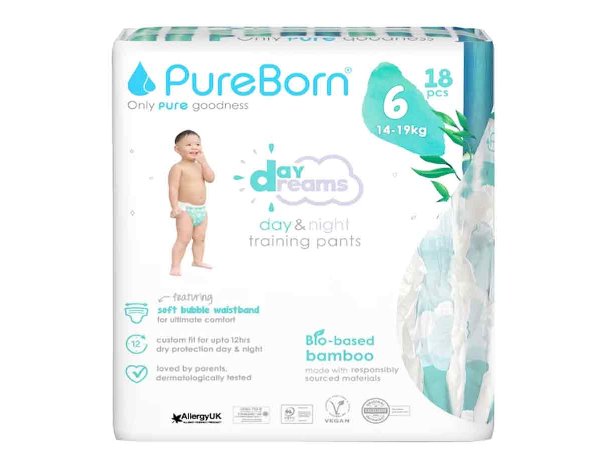 Pure Born Nappy Pants Size 6, 16kg+, Vegan