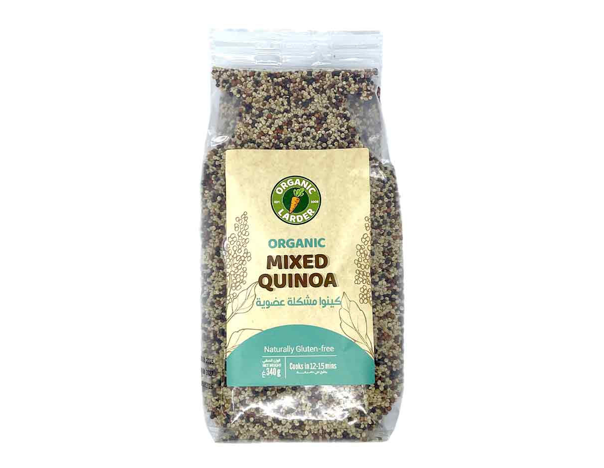 Organic Larder Mixed Colour Quinoa 340g, Gluten Free, Vegan