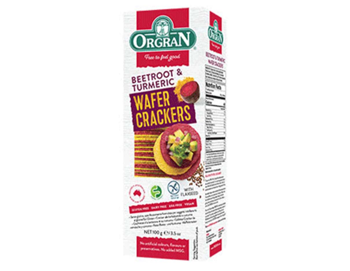 Beetroot & Turmeric Wafer Cracker, Gluten Free