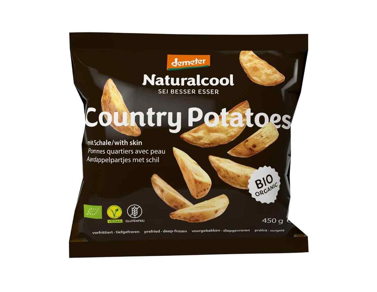 Natural Cool Organic Potato Wedges Country 450g, Vegan