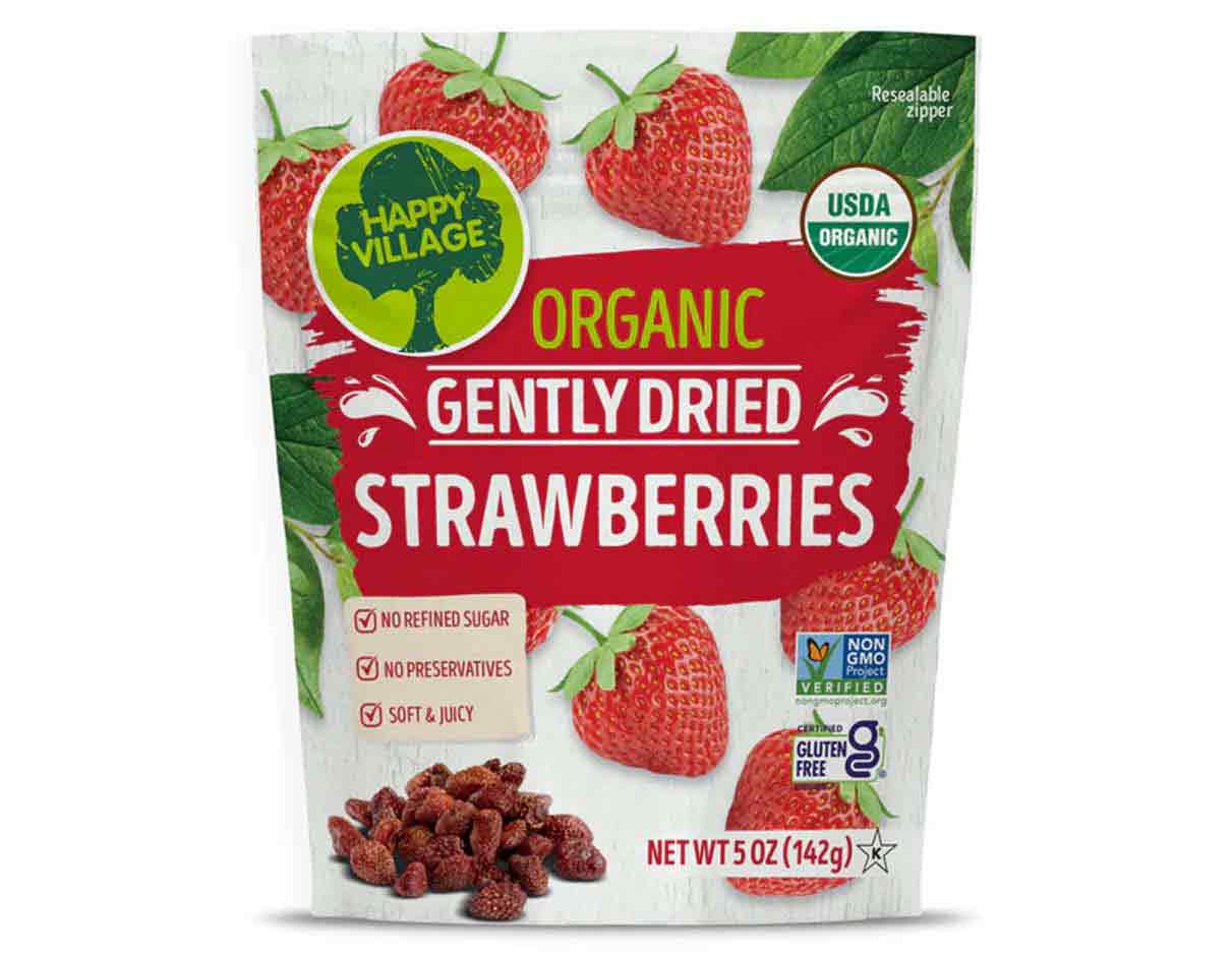 Organic Gently Dried Strawberries, Gluten Free