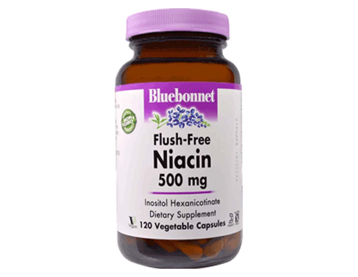 Flush Free Niacin 500mg Vegetable Caps, Gluten Free 