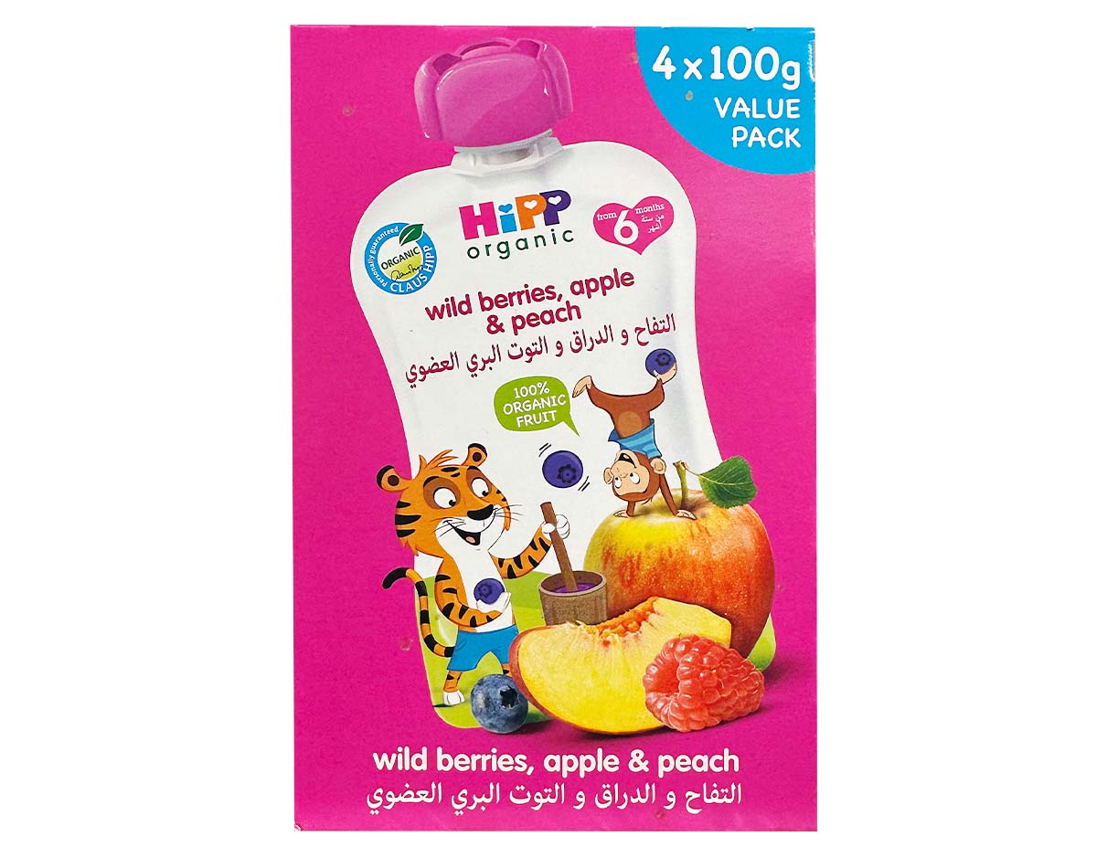 Organic Berries, Apple & Peach Puree