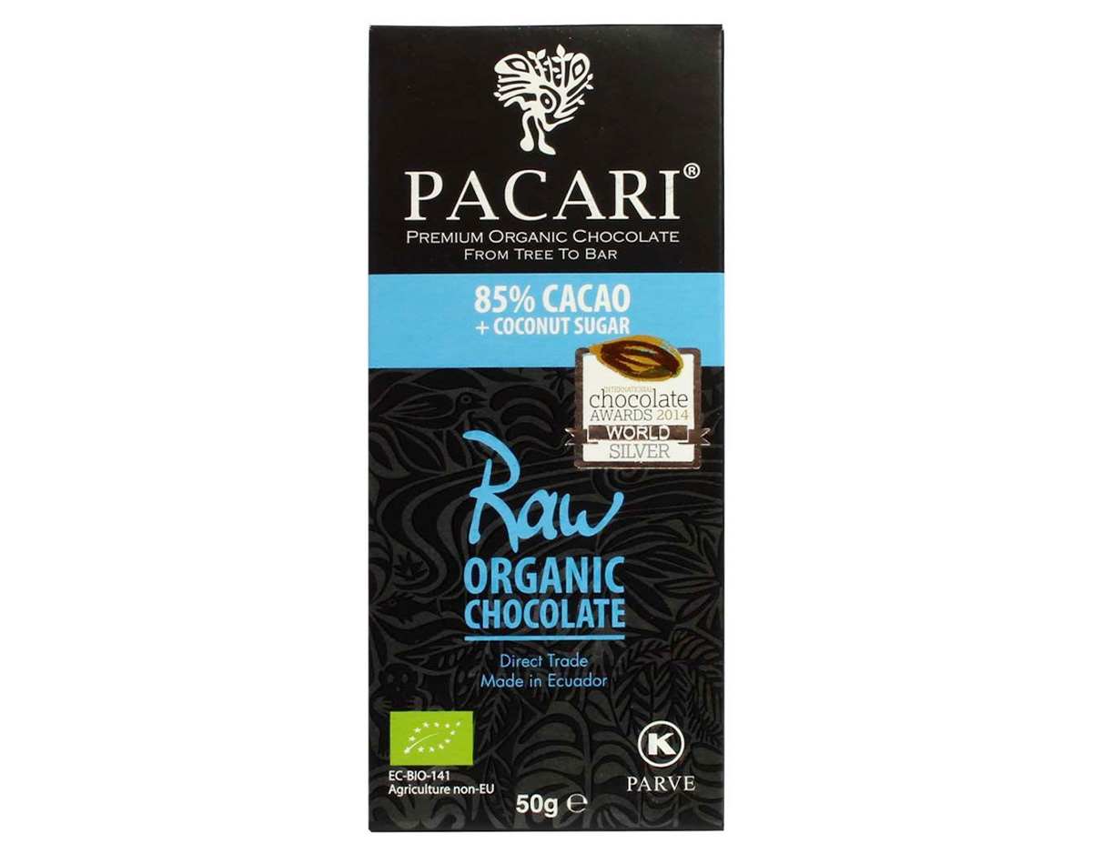 Organic Raw Chocolate 85% Cacao w/ Coconut Sugar