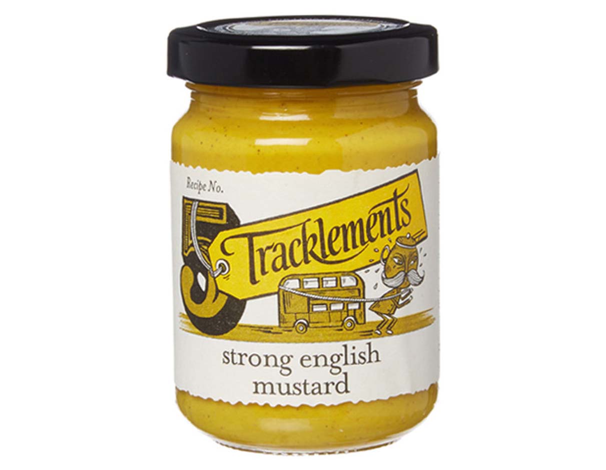Tracklements Strong English Mustard 140g, Non GMO, Gluten Free, Vegan